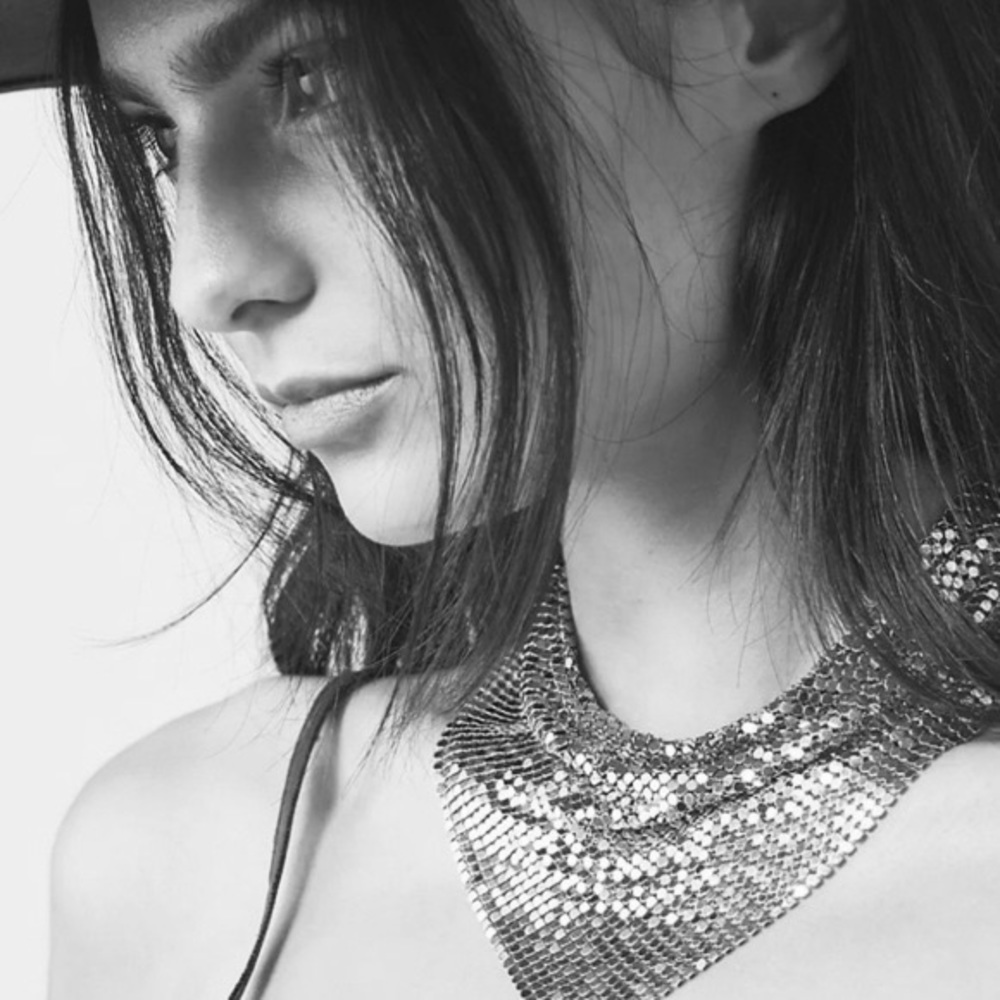Free People Chainmail Bandana Necklace in Silver NEW